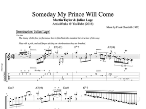Martin Taylor 楽譜、タブ譜　CD付き Someday My Prince Will Come